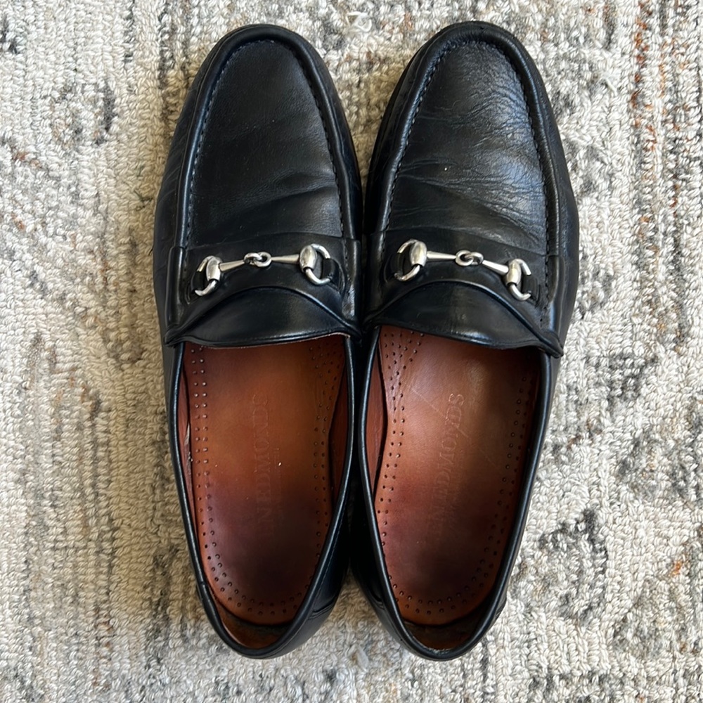 Allen Edmonds Black Loafers - Men’s 10D - Silver Buckle - used, no box